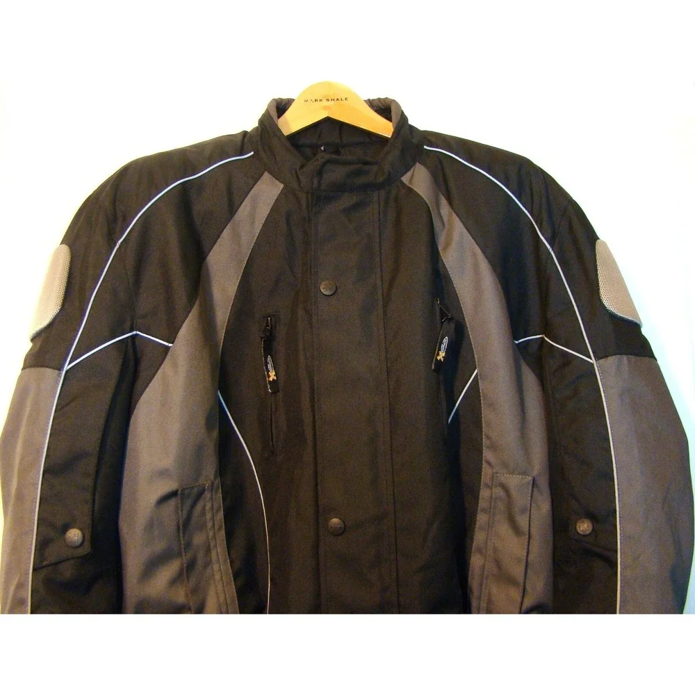 NEW! Xelement Motorcycle Jacket BIG & TALL Black/Gray Zip Out Liner SIZE 3XL  AC - Picture 11 of 15